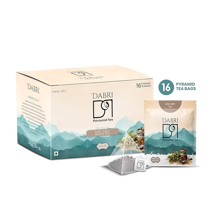 Dabri Earl Grey Black Tea Bags (16 Pyramid Bags)