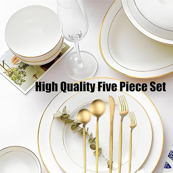 300-Piece Food Grade Gold Silverware Set, Luxury Flatware Set for 60 - Premium Stainless Steel Cutlery Set with Spoons Forks Knives, Shiny Gold Polished Kitchen Utensils for Home Restaurant Hotel