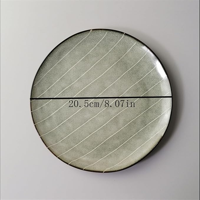 SONGCHAO Party Supplies Plate Ceramic Household Dishes Breakfast Lunch Dinner Afternoon Tea Steak Household Commercial Kitchen Fruit Tray Party Plates (Color : 008)