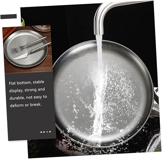 Mobestech Roast Meat Plate Bbq Serving Tray Stainless Steel Lightweight Compact Easy to Store