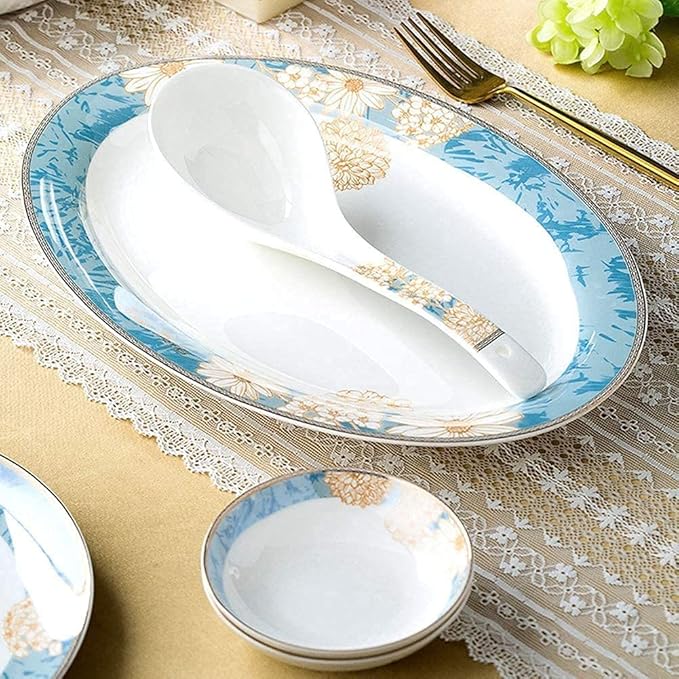 Dinnerware Sets - Luxury Gift Dishes Service Set, Luxury Porcelain Dinnerware Set, 60 Pieces Handmade Chinese Palace Ceramics Dinner Sets Plates/Bowls - Tableware Combination Set