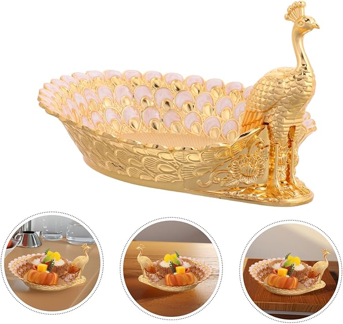 Metal Cake Serving Tray Fruit Plate Decorative Trays Metal Serving Plate Tea Party Platters White Storage