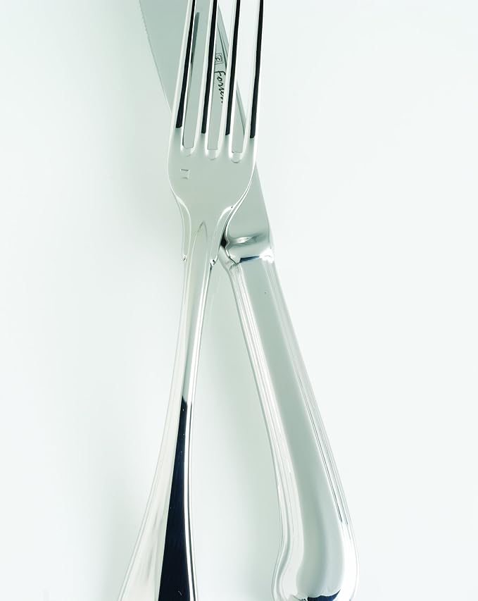 Fortessa San Marco 18/10 Stainless Steel Flatware Solid Handle Table Knife, Set of 12