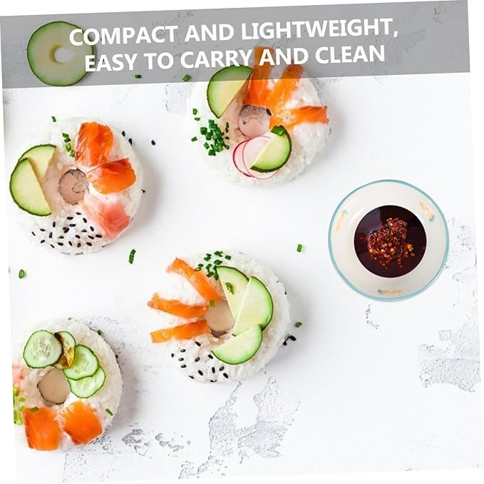 2Pcs Ceramic Seasoning Dipping Plates for Sauces Condiments and Appetizers and Ceramic Design for Home Use and Entertaining