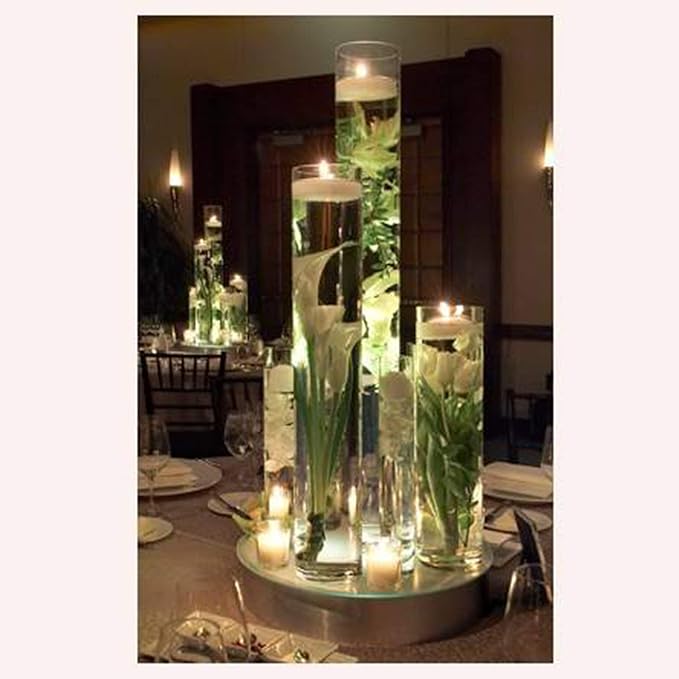 WGV Cylinder Vase, Diameter 5", Height 20", Clear Glass Floral Planter Container, Tall Centerpiece Arrangement for Wedding Party Event Home Office Decor, 1 Piece