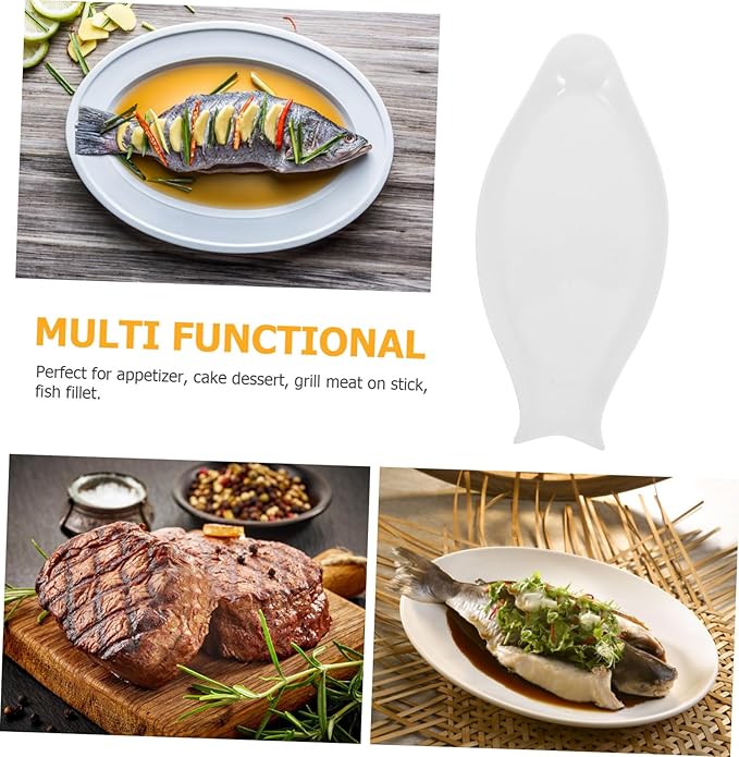 GLEAVI Pure White Oval Plate Ceramic Steamed Plate Household Kitchen Serving Platter for Home and Restaurant Use