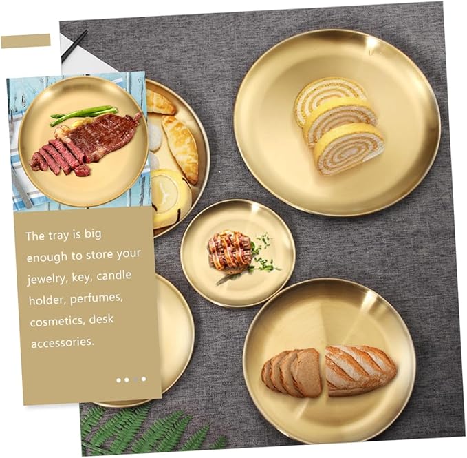 2pcs Multifunctional Barbecue Plate Ring Holder Serving Trays for Home Decor