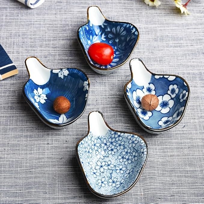 FAREWELL Dipping Bowls Ceramic Soy Sauce Vegetable Cold Soaking Bowl Appetizer Plate Condiment Bowl Fast Food Sushi Soaking Bowl Appetizer Bowls (Color : A)