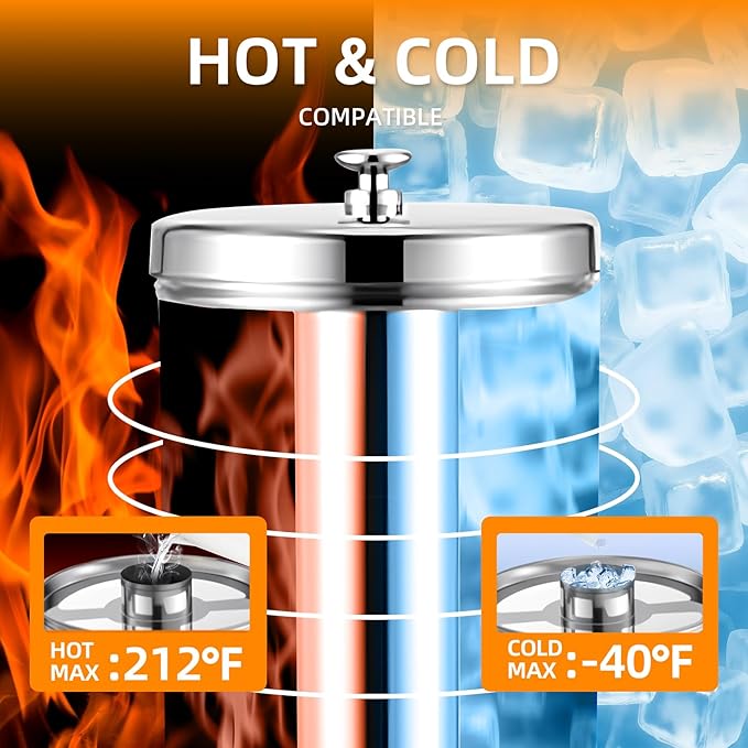 1 Gallon Commercial Beverage Dispenser with Centre Ice Core and Stand Drip Trays Stainless Steel Cold Drink Dispenser for Parties Pub Cafeteria Restaurant Home Hotel (silver, double head)