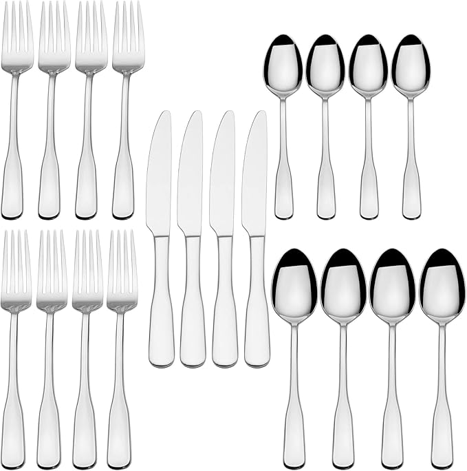 Mikasa Living Landyn 18.0 20 Piece Stainless Steel Flatware Set, Service For 4