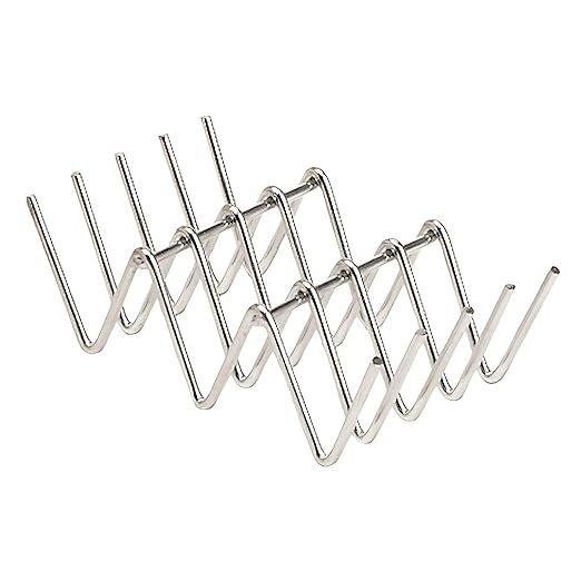 G.E.T. 4-81823 Stainless Steel Taco Holder / Stand, Holds 3 Tacos