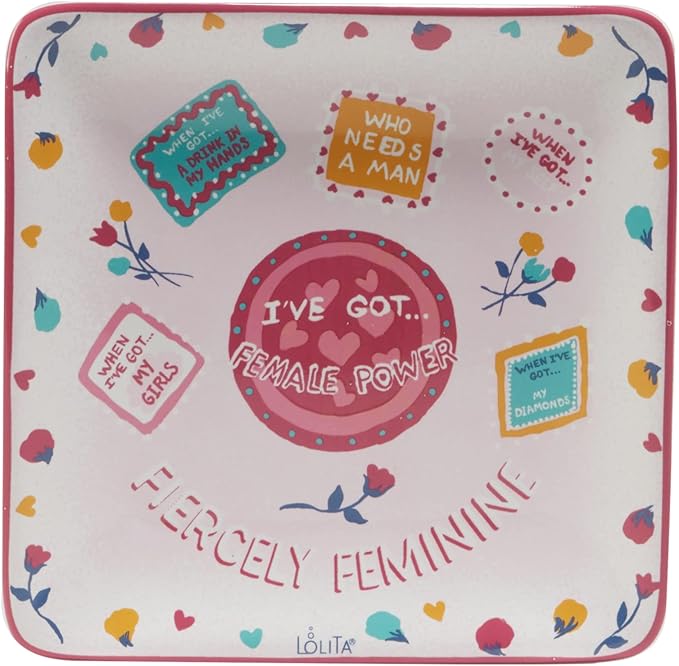 Certified International Lolita Lady Boss 6" Canape/Luncheon Plates, Set fo 4