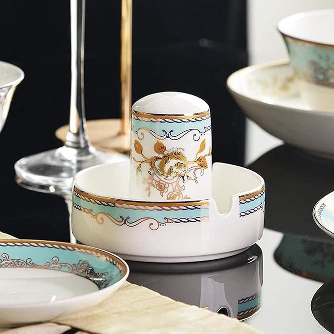 Dinnerware Sets, 28Pc Bone China Dinnerware Sets for 6 Person, White Porcelain Dish Set Chip Resistant, Modern Tableware with Dinner Plate