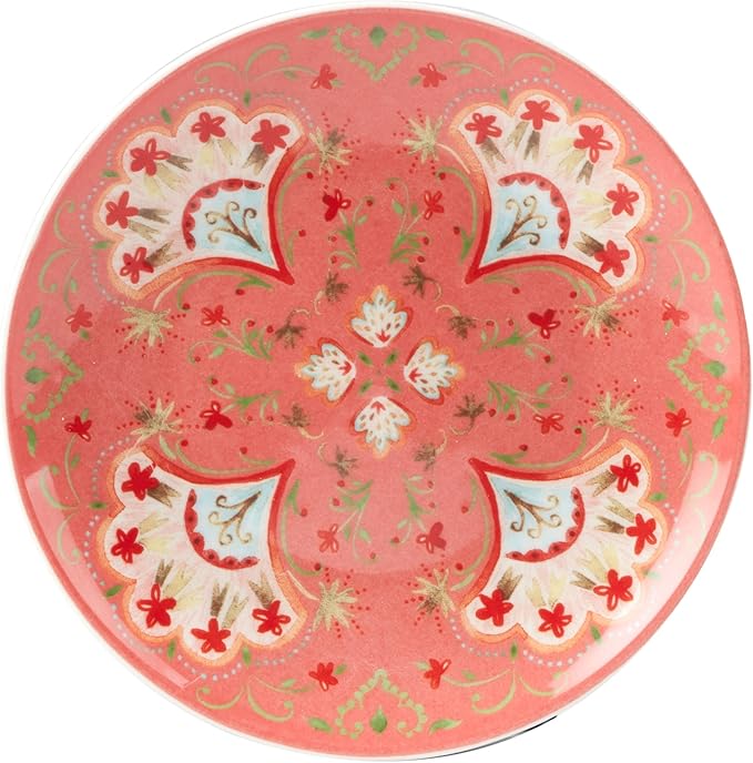 Certified International Francesca 6" Canape/Luncheon Plates, Assorted Designs, Large, Set of 6