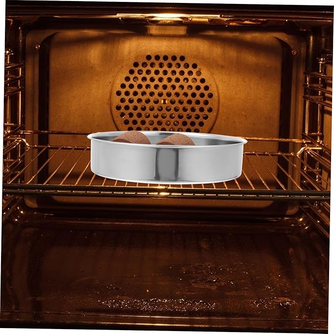 Cabilock 2 pcs Stainless Steel Steaming Plates for Kitchen Supplies Silver Serving Trays for Cold Noodles Cakes Easy to Clean Polished Design Dishwasher Safe