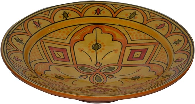 Ceramic Plates Moroccan Handmade Appetizer Tapas Serving Decorative 8 inches Round
