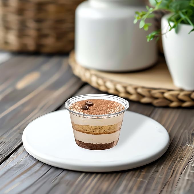 Smarty Had A Party 2500 Clear Plastic Disposable Portion Souffle Cup 1oz Small Dessert & Snack Party Reusable Disposable Plastic Cups for Businesses & Events