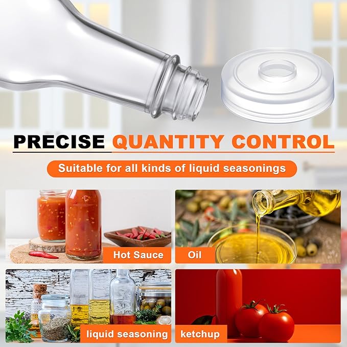 100 Pcs Dripper Insert Orifice Reducers Hot Sauce Bottles, Dripper Fitment Orifice Reducer for 5 and 10 oz Woozy Bottles