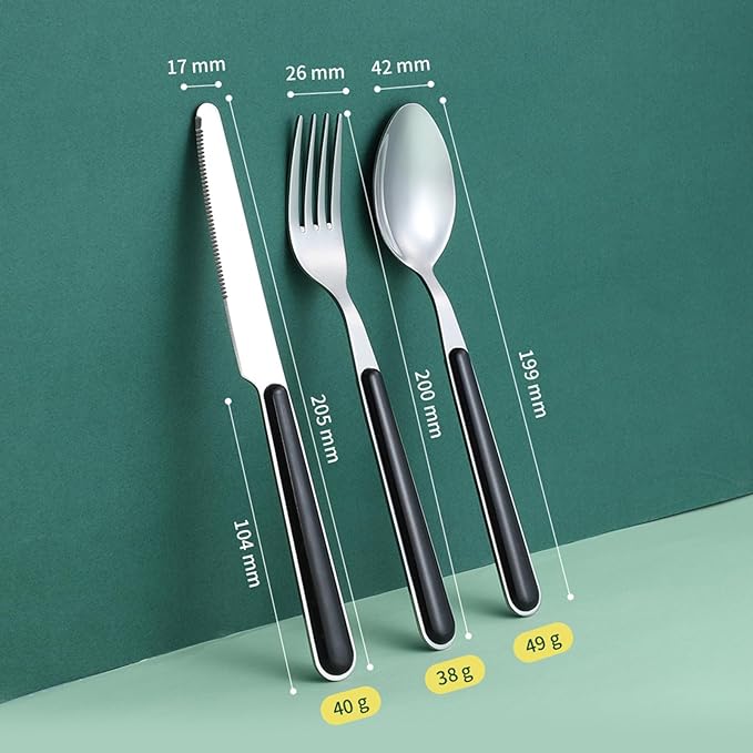 18-Piece Silverware,Service for 6，430 Stainless Steel Cutlery Western，Value for Money ，Ergonomic，Durable，Everyday Household，Serving Set, Mirror Finish, Gift Box