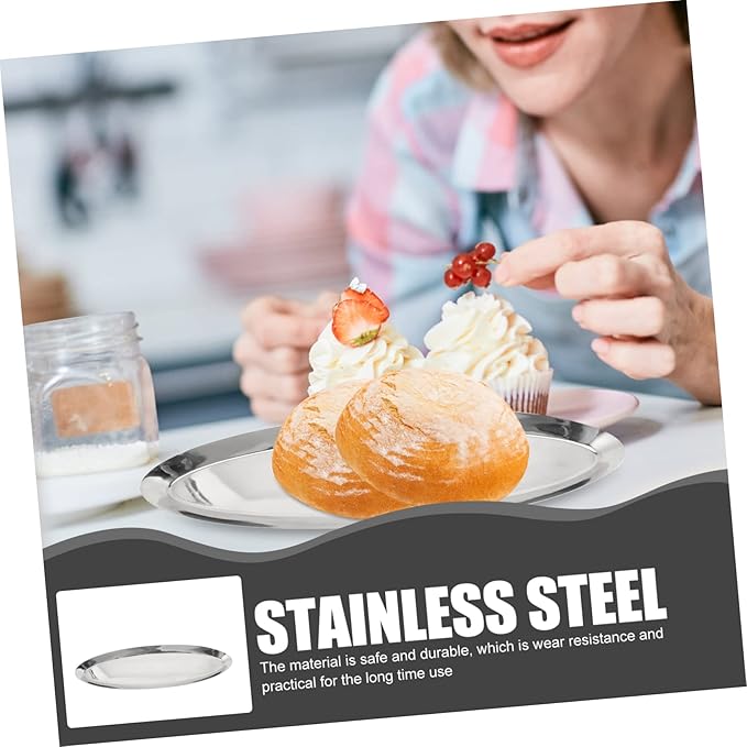 GLEAVI Stainless Steel Food Display Tray Creative Snack Serving Platter for Parties Weddings and Events Metal Towel Tray Easy to Clean