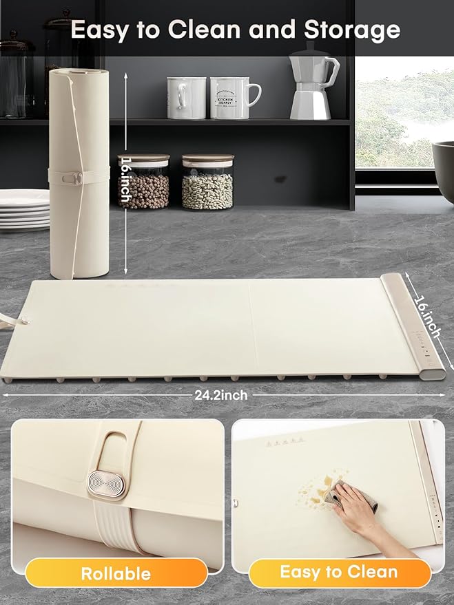 FOHERE Warming Mat for Food, Fast Full Surface Electric Warming Tray with Upgrade Temperature Settings, Food Grade Silicone Nano-Material, 4H Timer, for Buffet Party and Home Daily Use