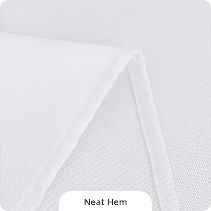 Fitable 8 Pack Round Tablecloths: Stain Resistant Wrinkle Free Circle Table Clothes, Washable Reusable Polyester Table Covers for Wedding Party Birthday Banquet Reception(White, 84 Inch)