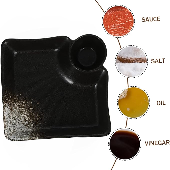 Japanese Dumpling Plate Sauce Dish Dipping Bowl Ceramics Sauce Dish Seasoning Saucer Appetizer Plates