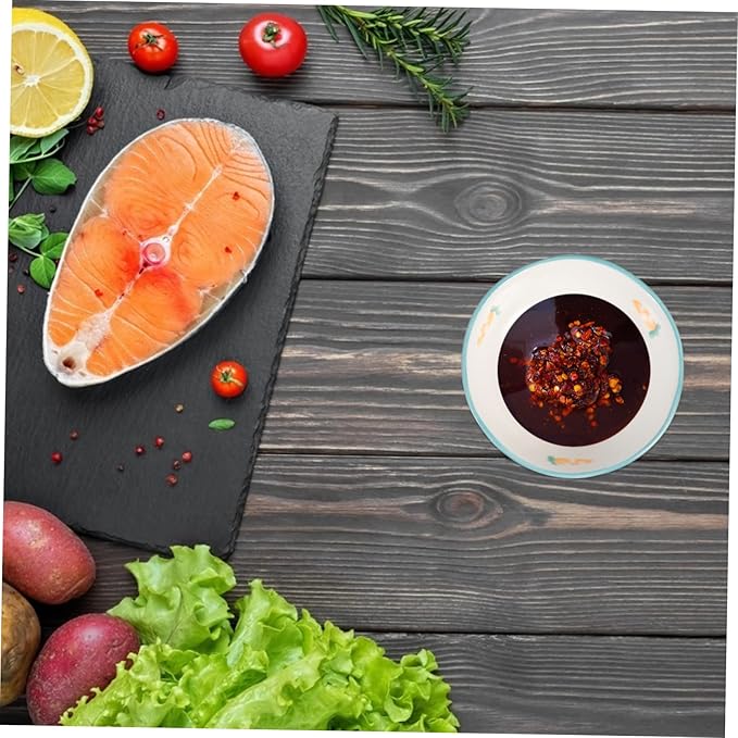 2Pcs Ceramic Seasoning Dipping Plates for Sauces Condiments and Appetizers and Ceramic Design for Home Use and Entertaining