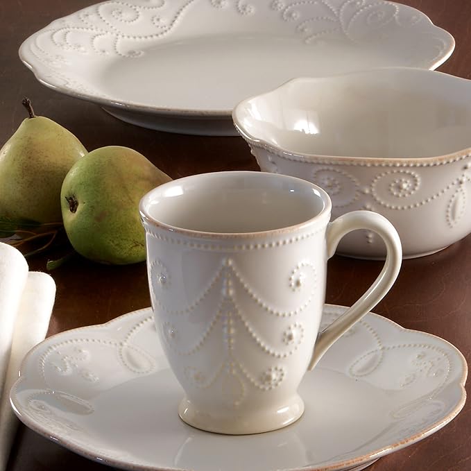 LENOX Off- White French Perle 4-Piece Place Setting & Vintage Jewel 5-Piece Place Setting
