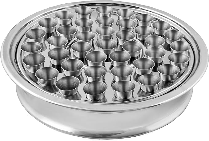 Communion Ware | Stackable Communion Tray with 40 Cups for Churches | Portable Holy Communions Supplies | Ideal for Churches Stainless Steel - Shiny (Silver) Finish