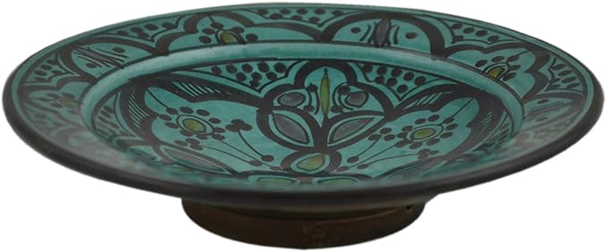 Treasures Of Morocco Ceramic Plates Moroccan Handmade Appetizer Tapas Serving Decorative 8 inches Round