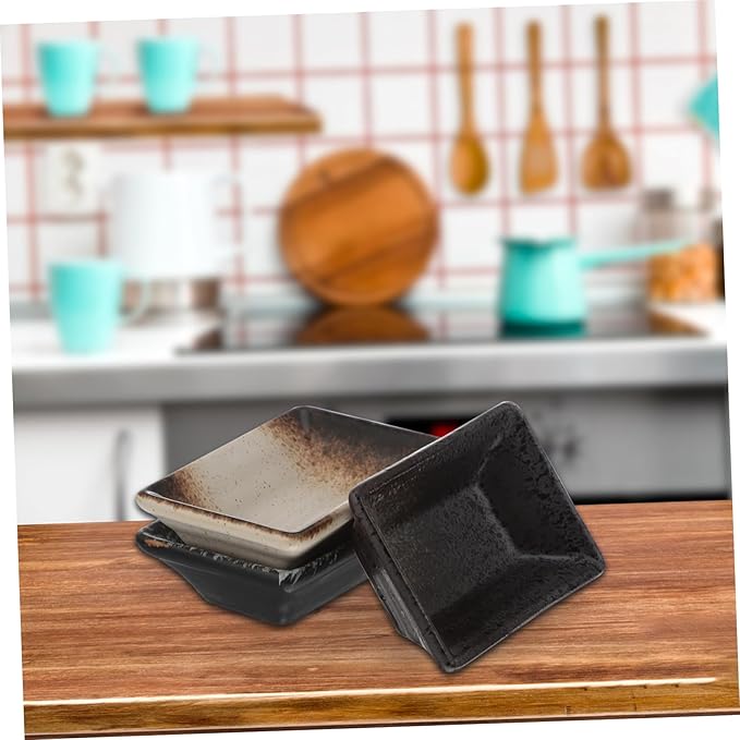 3pcs Japanese Style Ceramic Seasoning Dish Versatile Appetizer Plates for Dipping Sauce Condiments and Snacks Lightweight and Easy to Clean