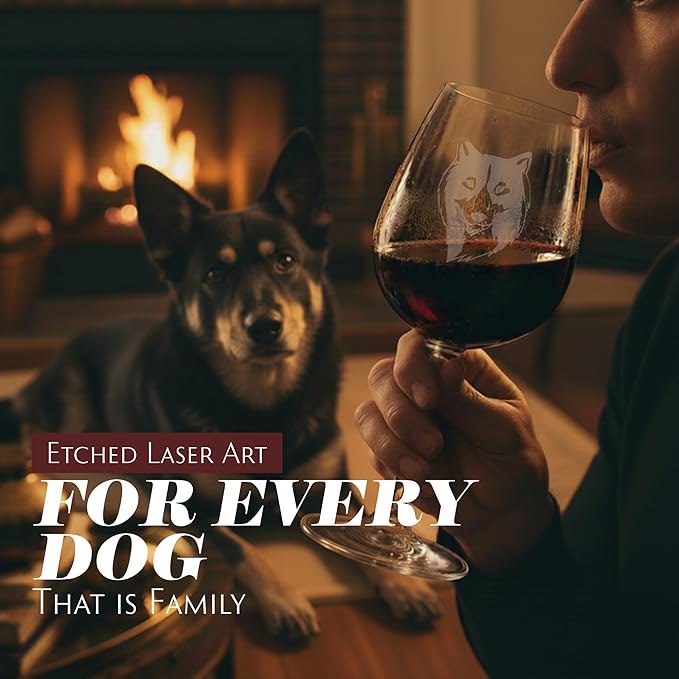 Lapponian Herder Dog Personalized Custom Themed Etched 12.75oz Wine Glass