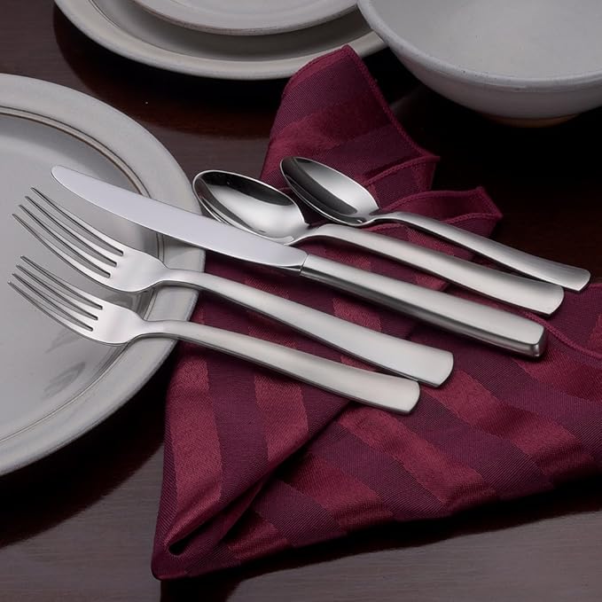 Liberty Tabletop Satin America 45-piece 18/10 Flatware Set for 8 Made in USA