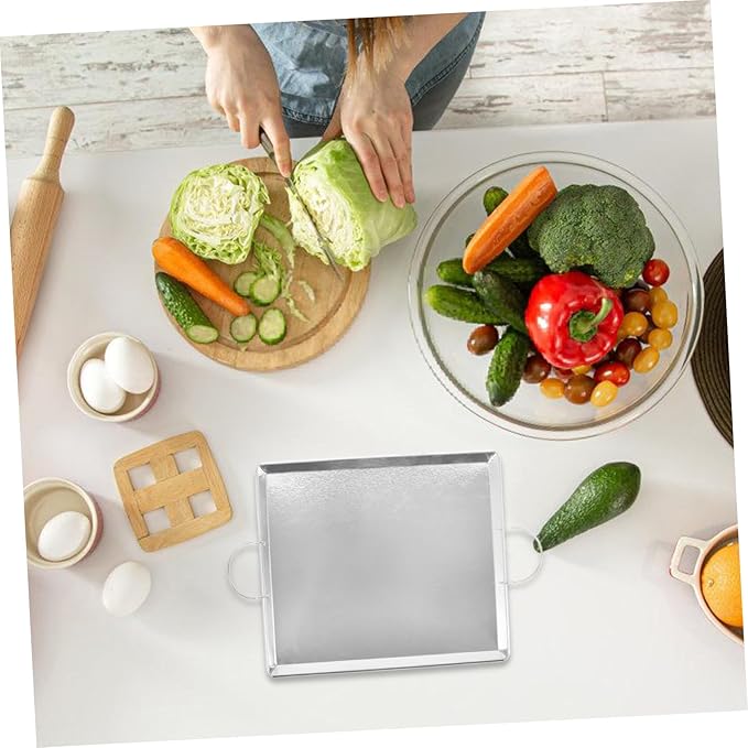Zerodeko Metal Serving Tray for Vermicelli Steaming Dish for Home Kitchens Restaurants and Hotels Easy to Clean with Smooth Surface Authentic Guangdong