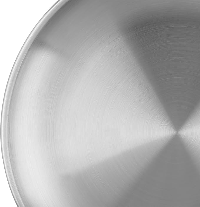 MOUYAT 6 PCS 10 Inch Stainless Steel Plate, 26cm Round Dinner Metal Plates, Metal Salad Steak Plates Reusable Dinner Dish for Eating Serving Camping Outdoor BBQ Home Kitchen, Frosted Silver