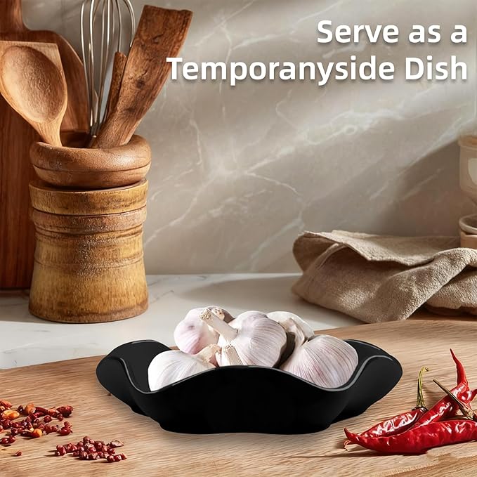 Funny Ceramic Spoon Rest for Kitchen Counter Stove Top, 5.8 Inch Heat-Resistant Utensil Holder for Cooking, Spoons, Ladles, Tongs, Cute Kitchen Decor, Housewarming Gift for Women Men (Black)
