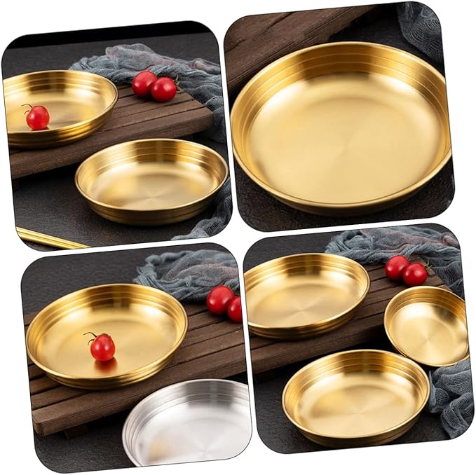 PRETYZOOM Korean Kimchi Seasoning Dish Flat Bottom Appetizer Plate with Stable Base Smooth Surface Easy to Clean Porcelain Condiment Serving Bowl for Restaurant Kitchen