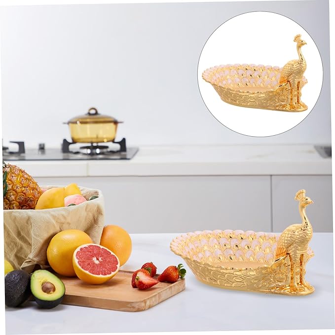 Metal Cake Serving Tray Fruit Plate Decorative Trays Metal Serving Plate Tea Party Platters White Storage