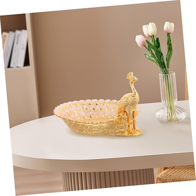 Mobestech Elegant White Fruit Serving Tray Decorative European Style Dessert Plate for Party Snacks