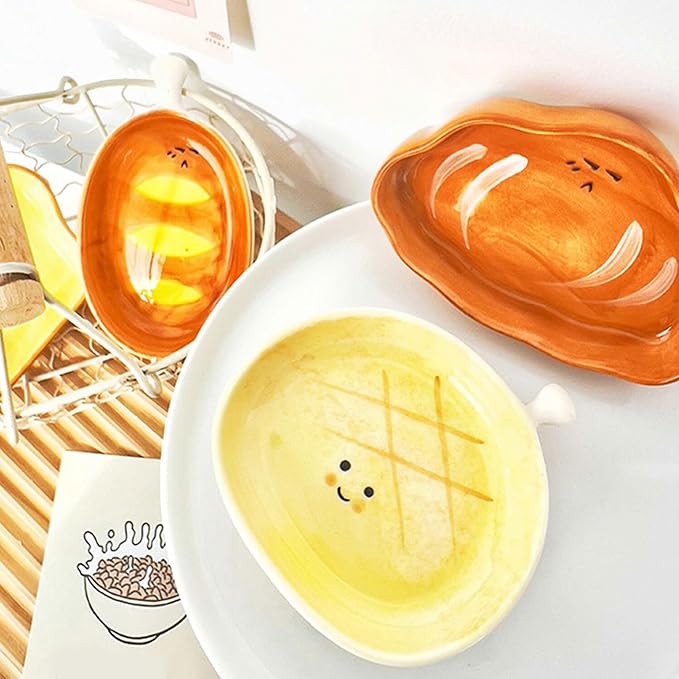 Ceramic Dish Bread Seasoning Disc Dipping Sauce Plate Microwave Safe Serving Tray for Candy Condiment Kitchenwares Hand Painted Ceramic Appetizer Plate