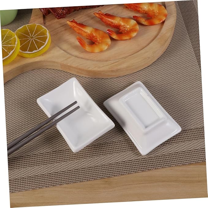 Alipis Soy Sauce Dishes 3 Inch Ceramic Sauce Plate Appetizer Serving Tray Snack Serving Tray for Condiments