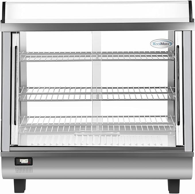 KoolMore 26 in. Glass Countertop Display Warmer, 3.4 cu. ft. in Stainless Steel (HDC-3C-SS)