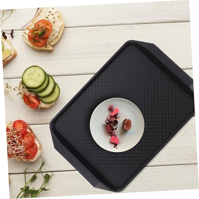 PRETYZOOM 1pc Multi-function Non-slip Serving Tray Capacity Food Storage for Snacks Fruits and Party Supplies for Restaurants Cafes and Home Use