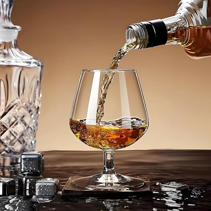 Whiskey Glasses Set of 4, Bourbon Glass, Old Fashioned Glasses, 11.5 Oz Short Stem Wine Glass for Spirits, Vodka, Scotch,Cognac, Brandy, Cocktails for Easter Sunday