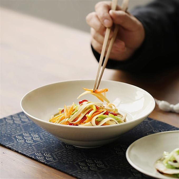 SONGCHAO Party Supplies Dinner Plate Ceramic Tableware Home Kitchen Restaurant Breakfast Plate Fruit Plate Salad Plate Dessert Plate Party Plates (Color : A, Size : Small)