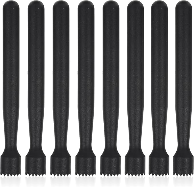 8 Pieces Plastic Muddler for Cocktails Durable Cocktail Muddler Set 8.14 Inch Bar Tools for lemonade, Mojito, Mint, and Fruits, Dishwasher Safe