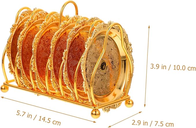 1 Set Elegant Golden Food Serving Dish Rack Plates for Snacks Fruits Appetizers for Weddings Parties Home Decoration Daily Use Storage Tray