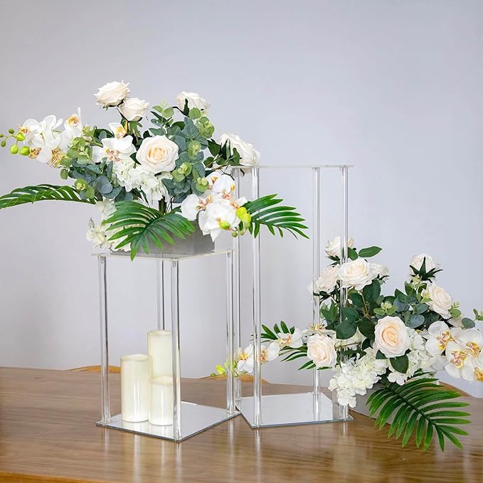 Efavormart 16" Clear Acrylic Flower Stand, Decorative Vase Table Centerpiece