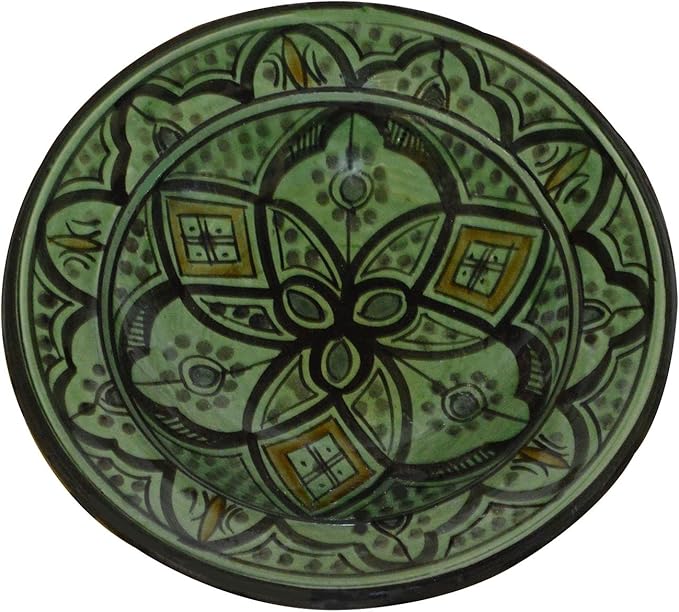Ceramic Plates Moroccan Handmade Appetizer Tapas Serving Decorative 8 inches Round